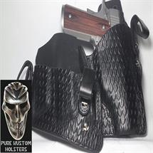 Pure_Kustom_Holsters_Kimber_SOC_with_ Laser_Black_Tooled_Snake_Skin